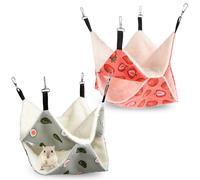 2 pz Pet Piccoli Animali Appesi Amache Amache a Doppio Strato Gabbia Giocattoli