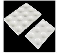 2 pz piastra del punto di porcellana 6 pozzi e 12 pozzi piastra di reazione di punteggiatura per la prova degli esperimenti chimici di laboratorio (Bianco)