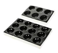 2 pz piastra del punto di porcellana 6 pozzi e 12 pozzi piastra di reazione di punteggiatura per la prova degli esperimenti chimici di laboratorio (Nero)