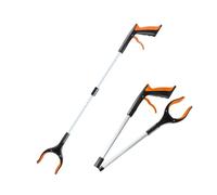 2 pz Pieghevole Pinza Extender Utensili A Mano Portatile Garbage Grabber Pick Up Strumenti for La Pulizia della Casa Pinze Igienico-sanitarie Strumenti(Orange(82cm))