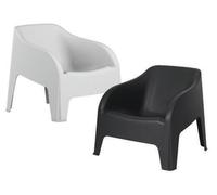 2 PZ POLTRONA SEDIE IN RESINA PETRA Z185 CM. 79x79xH80 BIANCA O ANTRACITE