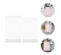 2 pz Porta cartelli da tavolo Espositore per menu Porta brochure trasparente