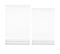 2 pz Porta cartelli da tavolo Espositore per menu Porta brochure trasparente
