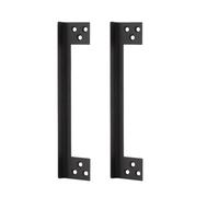 2 pz Porta Fermo Guardia di Sicurezza Domestica Piastra Blocco a Forma L Outswing Protezione copertura Per Porte(Black,7inch)