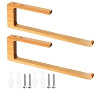 2 Pz Porta Rotolo da Cucina da Parete in Legno, Portarotolo da Cucina da Parete, Porta Scottex da Paretes Rotoli da Cucina da Appendere per Casa Cucina Bagno, con Accessori