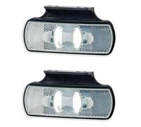 2 pz Portalampade Segnalampada Anteriore LED Bianco 12/24V per Camion...