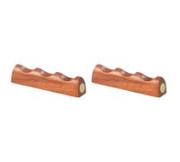 2 Pz Portaspazzole Per Scrittura in Legno E Rame, Supporto Per Pennelli Calligrafia, Decorazione Artistica Da Scrivania