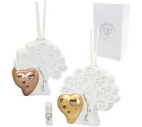 2 pz profumatore diffusore albero della vita con cuore e led 10 cm bomboniera E