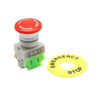 2/PZ Pulsante di arresto di emergenza con cappuccio a fungo rosso 1NO 1NC DPST Interruttore a pulsante AC 660V 10A Interruttore for ascensore Ascensore Blocco automatico