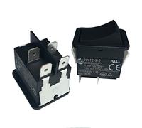 2 pz Pulsante Industriale On Off On Interruttore a bilanciere Interruttori a Pulsante per Utensili Elettrici 125/250V 18(10) A HY12-9-2 4 Pin