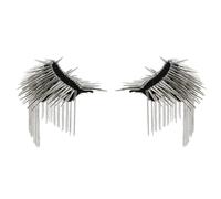 2 pz Punk Lungo Rivetto Spilla Distintivo Spike Nappa Spallina Spallina Mark