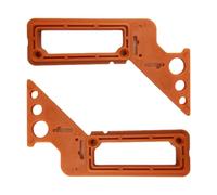 2 Pz Riga Angolare Multifunzione In Legno (Arancione)