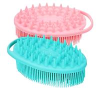 2 Pz Rondella Posteriore Per Scrubber Corpo Esfoliante Spazzola Per Il Corpo Bagno in Silicone Lavasciuga Corpo Doccia Cordini Bambino Puntato Gel Di Silice Pennello Da Massaggio