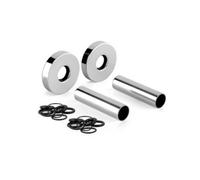 2 PZ ROSETTA OTTONE CROMATO CON TUBETTO Cromo D 18X7