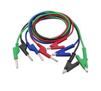 2 pz Rosso Nero Coccodrillo A 4mm Spina A Banana Connettore Impilabile Esperimento Elettronico Cavi di Prova Morsetto A Coccodrillo Cavo di Filo(2 Red)