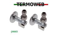 2 PZ RUBINETTO SOTTOLAVABO A SFERA CON FILTRO E SNODO BUGATTI 1/2"X10 1/2 X 10