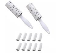 2 Pz Rulli + 10 Ricarica Rotoli Togliere Polvere, Sporco, Lanugine Sul Vestiti