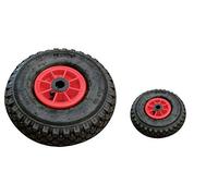 2 pz RUOTA PNEUMATICA 3,00X4" DISCO PLT F.MM 20 X BRAVETTA MOZZO CENTRATO carrello