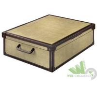 2 PZ SCATOLA CON COPERCHIO SOTTOLETTO SALVASPAZIO 60X50X17CM CONTENITORE ECO