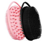 2 Pz Scrubber Esfoliante Per Il Corpo Spazzole in Silicone Per Il Bagno Spazzola Scrubber Bagno in Silicone Spazzole Per La Doccia Pennello Tattile Appuntito Bambino Gel Di Silice