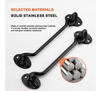 2 PZ Serratura Gancio Porta Acciaio Inox Resistente alle Intemperie Fienile Port