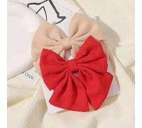 2 pz/set 4.5 "Fermacapelli per Bella Nastro Del Grosgrain Hairgripes Ragazze Delicato Bowknot Forcine Copricapi Set