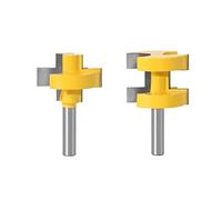 2 Pz/set 8 MILLIMETRI Gambo Fresa Scultura In Legno T-Slot Dente Quadrato Tenone Bit Fresa Intagliare Punte Del Router for La Lavorazione Del Legno(01)