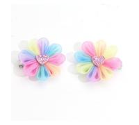 2 pz/set Arcobaleno Fiore Fermagli for Capelli for Le Ragazze Moda Paillette Forcelle for Carino Barrettes Bambini Boutique Accessori for Capelli Regalo(HAXY2227)