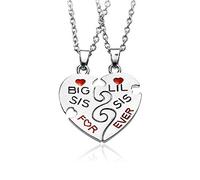2 pz/Set Buon Amico Mezza Cuore Ciondolo Cucito Collana Sorelle Regalo Argento Elegante e Popolare Practical Treatment