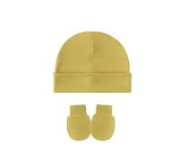 2 Pz/set Cappello Del Bambino & Anti-afferrare Guanti Cotone Neonati Fetale Caps Con Guanti Per 0-1T Ragazzo Ragazze Infantile Prodotto Essenziale Doccia Regalo, H, Taglia unica
