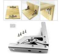 2 Pz Set Di Argento Freddo Arrotolato Acciaio Pieghevole Cerniere Rust Resistant