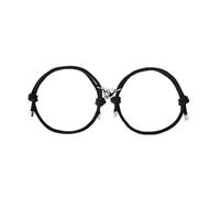 2 pz/set di moda a forma di cuore magnetico floccaggio personalità magnetica coppia di chiusura magnetica braccialetto regali di San Valentino, Misura unica, Agata