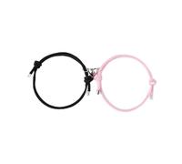 2 pz/set di moda a forma di cuore magnetico floccaggio personalità magnetica coppia di chiusura magnetica braccialetto regali di San Valentino, Misura unica, Agata