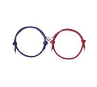 2 pz/set di moda a forma di cuore magnetico floccaggio personalità magnetica coppia di chiusura magnetica braccialetto regali di San Valentino, Misura unica, Agata