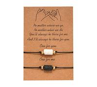 2 pz/set di Modo Fatto A Mano Coppia Braccialetto di Pietra Vulcanica Margherita Pendente Del Cuore Del Braccialetto Dei Monili di Amicizia Donne Uomini Amanti del Regalo Utile e Moda