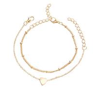 2 Pz/set Donne Eleganti Danza Banchetto Gioielli Lega Cuore Catena Braccialetti Braccialetti Gioielli Regalo Pratico e professionale