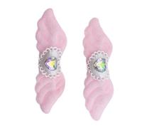 2 pz/set Eye Catching Peluche Ala Tornante Per Le Donne Adolescenti Leggero Fascino Clip Dei Capelli Carnevale Partito Frangia Fermaglio Dei Capelli Cli