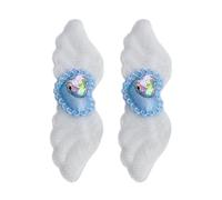 2 pz/set Eye Catching Peluche Ala Tornante Per Le Donne Adolescenti Leggero Fascino Clip Dei Capelli Carnevale Partito Frangia Fermaglio Dei Capelli Cli