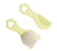 2 Pz/set Neonati Spazzola Per Capelli Collezione Morbido E Sicuro Spazzola & Pettine Con Orso Cartoon Design Per La Casa E Da Viaggio Uso Bambino Cura Dei Capelli Set