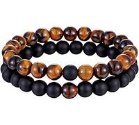 2 pz/set pietra naturale perline braccialetto distanza per uomo donna coppia braccialetti e braccialetti yoga migliore amico braccialetti gioielli