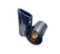 2 Pz/set Placcatura Cromata In Acciaio Inox Auto Tubi Di Scarico Punta Del Silenziatore Coperture Per A1 A3 A4 TT 2009-2015 Tubo Di Scappamento(Nero)