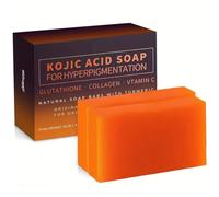 2 Pz/set Sapone Alla Curcuma Sbiancamento Della Pelle Ricco di Schiuma 100g Sapone Alla Curcuma Naturale Organico Multi-uso per Viso Indietro Gambe Corpo Limone