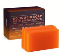 2 Pz/set Sapone Alla Curcuma Sbiancamento Della Pelle Ricco di Schiuma 100g Sapone Alla Curcuma Naturale Organico Multi-uso per Viso Indietro Gambe Corpo Limone