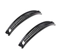 2 pz/set semplice moda banana clip per capelli nero bianco hairgrip coda di cavallo titolare moda vintage donne ragazze metallo glitter fascia larga fatta a mano colorato leopardo floreale stampa