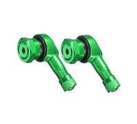 2 Pz/set Steli Lle Valvole L Motociclo Angolo Di 90 Gradi Valvola In Lega Alluminio Ruota Lla Gomma Tubeless Cappucci Lle Valvole Per Le Parti Viti Moto(Green)