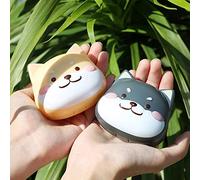 2 Pz Shiba Inu Lenti a Contatto Scatola per Lenti a Contatto con Specchio Pinzetta Bastone e Bottiglia di Soluzione Portatile Contenitore Lenti a Contatto per Casa da Viaggio All'aperto (Nero)