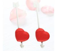 2 PZ Silicone Freccia Amore Cuore Foglia Sciolta Tè Diffusore Filtro Erbe