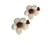 2 Pz Simpatico Corda di Cotone Intrecciato Fermaglio Per Capelli Ragazze Fiore Clip Nuovo Dolce Mollette Alla Moda Tendenza Accessori Per Capelli Bambini (Bianco 2 pz)