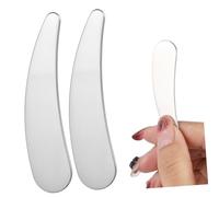 2 Pz spatola cosmetica pennello da trucco carbone ombretto notizia in anticipo cura della pelle coreana kit spatola per il viso per crema per gli occhi Acciaio inossidabile minkissy