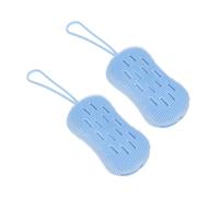 2 Pz Spazzola Da Bagno Guanti Gel Di Silice Maglia Macchia